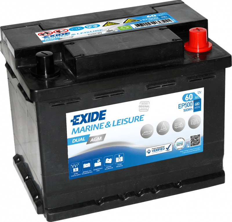 EXIDE Dual AGM EP500 60Ah
