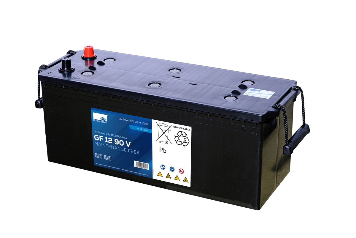 SONNENSCHEIN GEL Batteri 12V 90AH (513x189x219mm) +venstre kortside