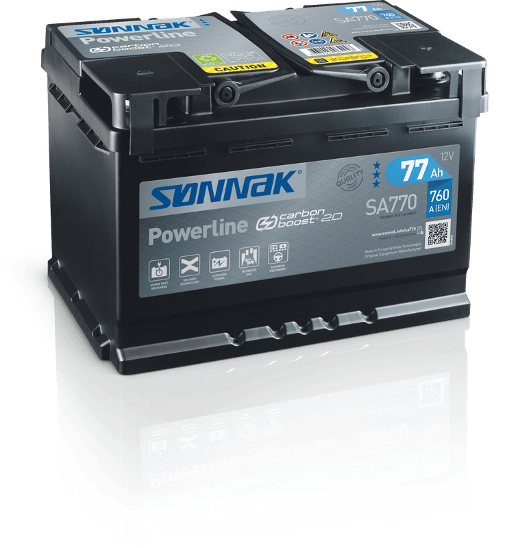 Sønnak Powerline SA770 77Ah Bilbatteri