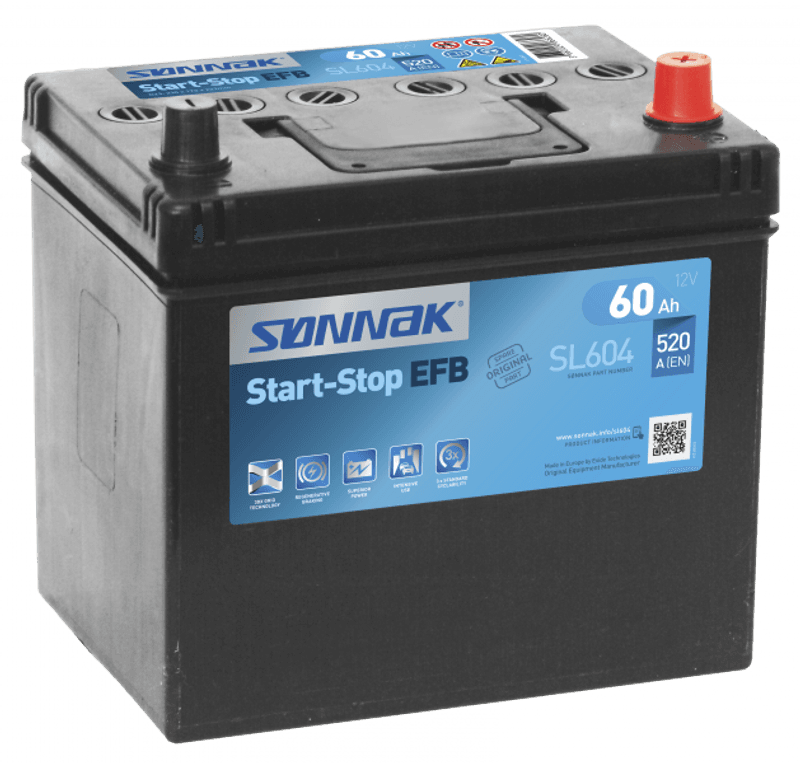 Sønnak EFB SL604 60Ah start-stop-bilbatteri