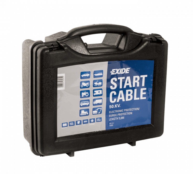 EXIDE Startkabel 5 meter med overspenningsvern.