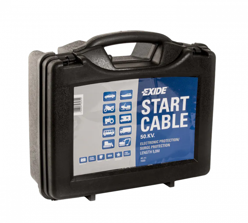EXIDE Startkabel 5 meter med overspenningsvern.