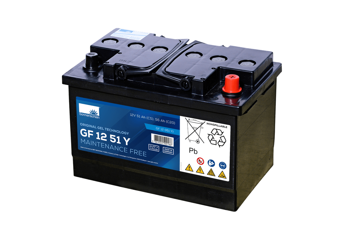  SONNENSCHEIN GF12051Y1  GELBatteri 12V 51AH (278x175x190mm) +høyre