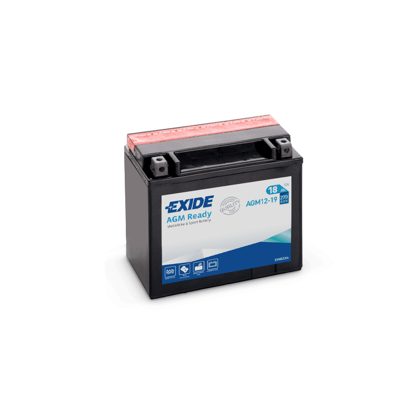 EXIDE 4921 AGM12-19  vedlikeholdsfritt MCbatteri